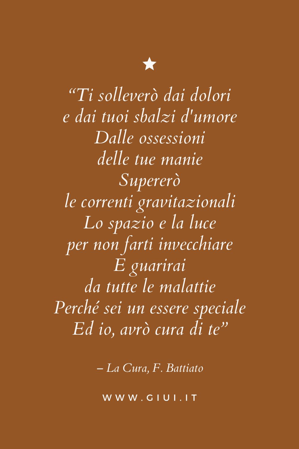 franco battiato la cura citazione