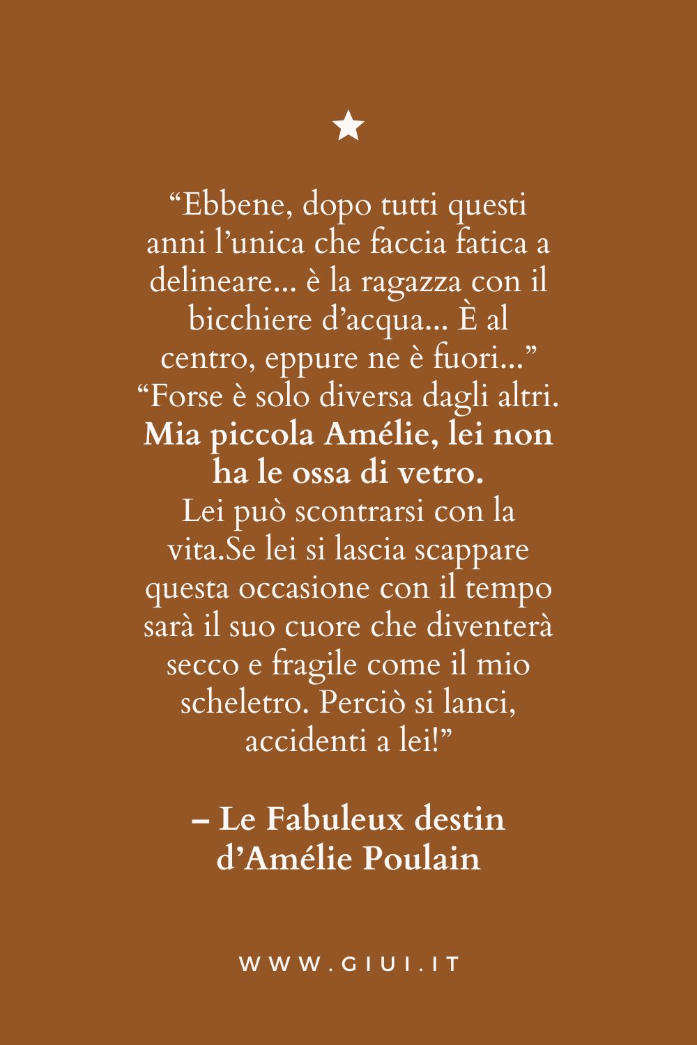 ESTIA
il favoloso destino di Amelie